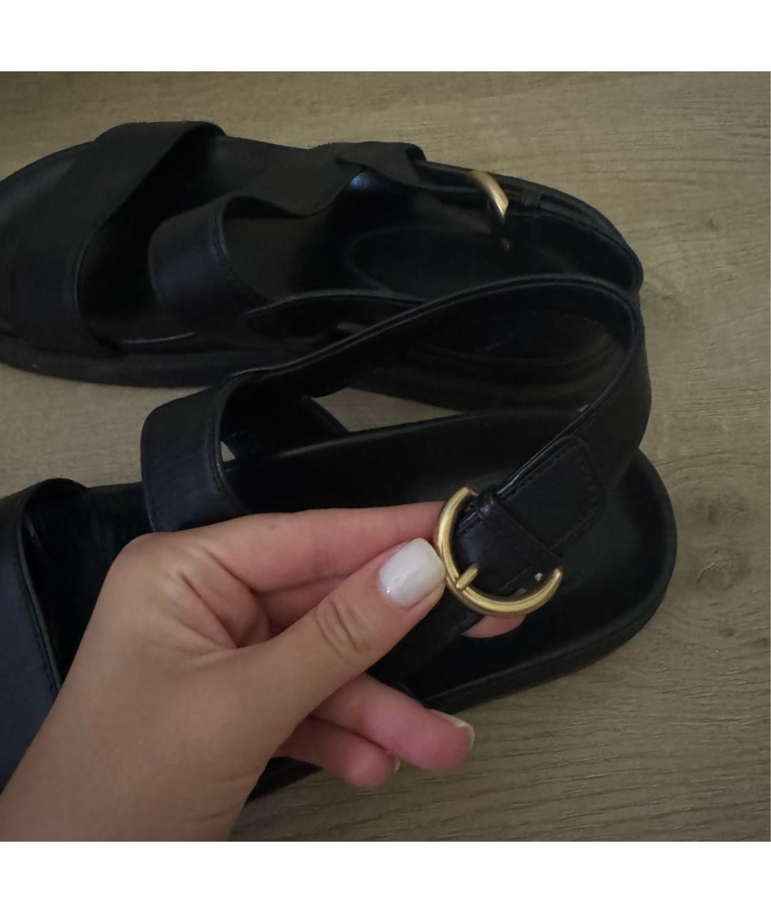 GIANVITO ROSSI Черные кожаные сандалии, фото 6