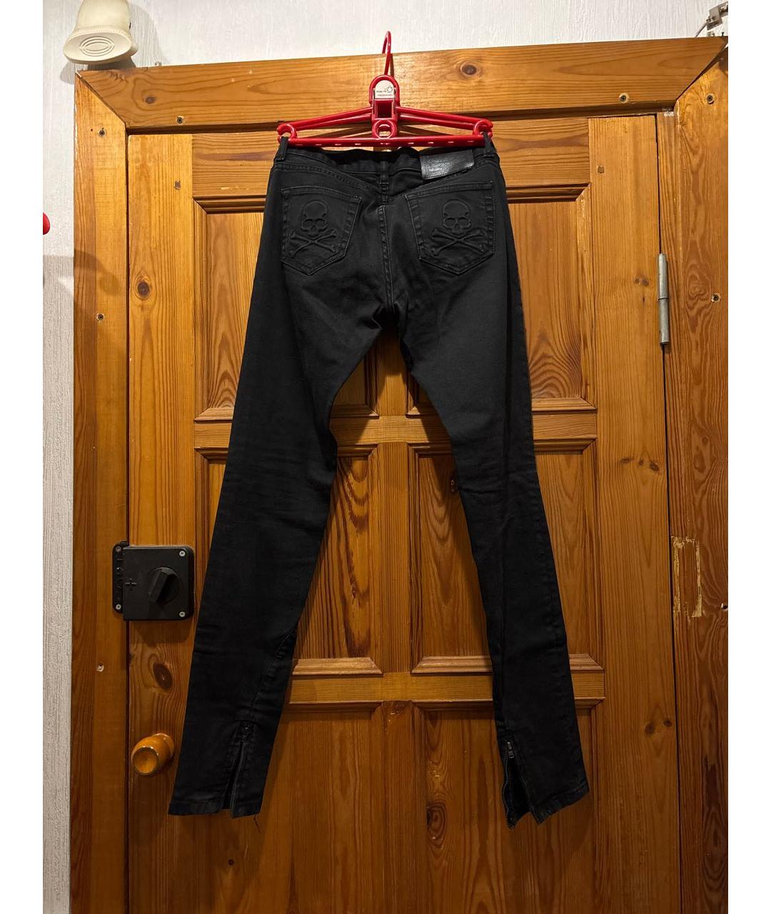 PHILIPP PLEIN Черные хлопковые джинсы слим, фото 2