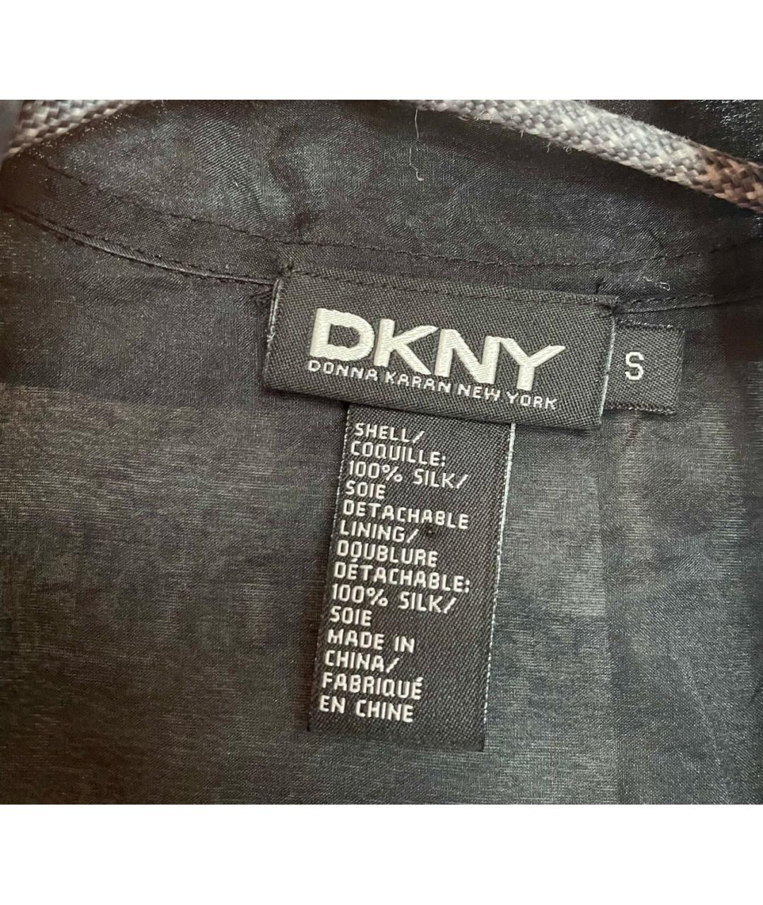 DKNY Черная шелковая блузы, фото 5