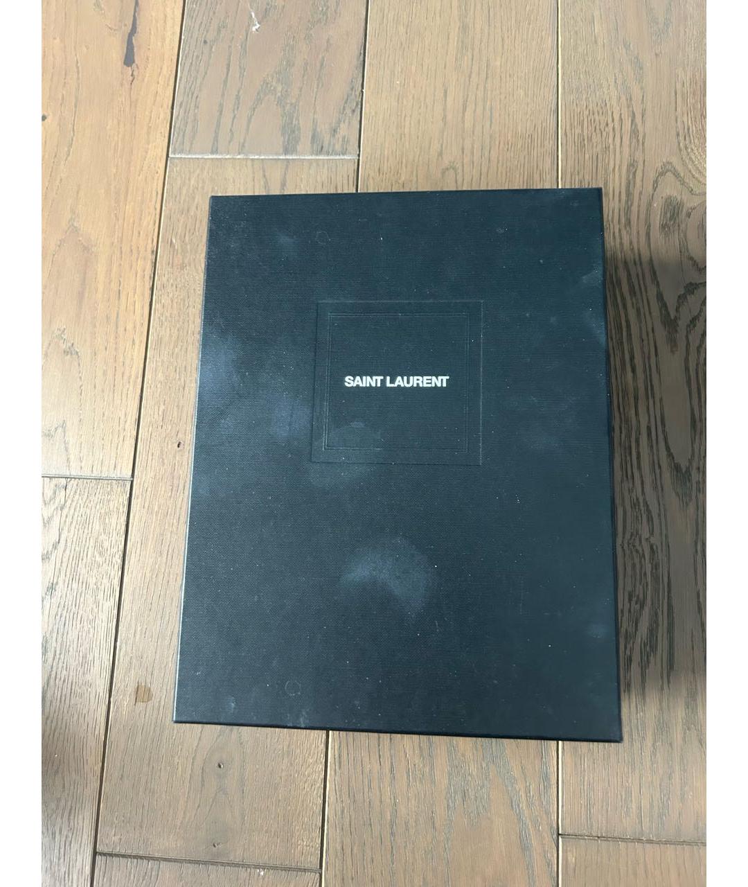 SAINT LAURENT Черная кожаная сумка с короткими ручками, фото 6