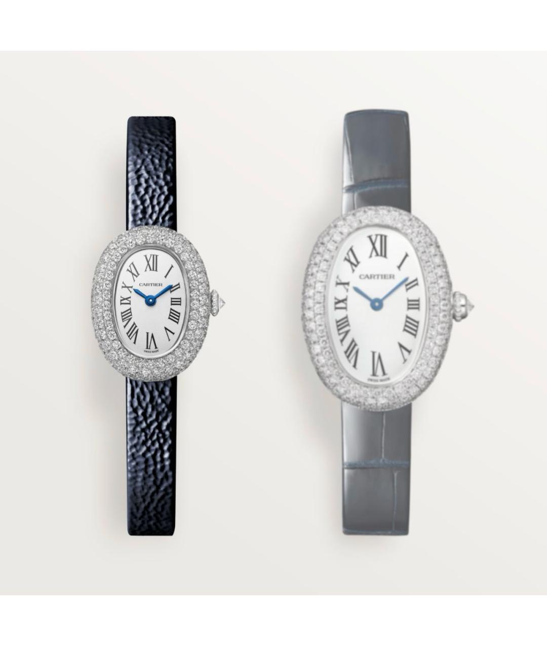 CARTIER Темно-синие часы из белого золота, фото 4