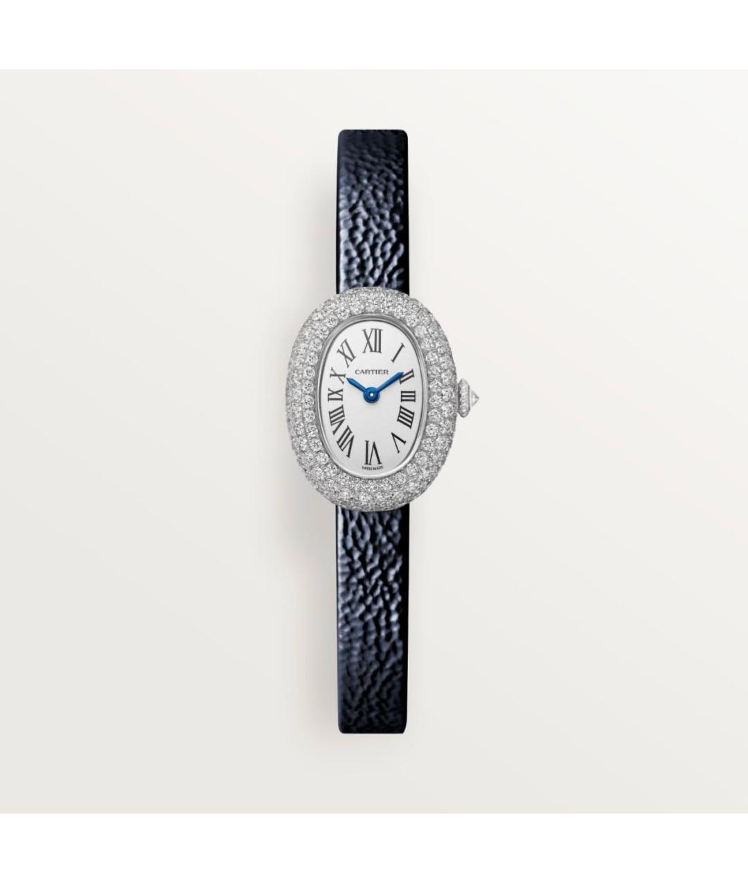 CARTIER Темно-синие часы из белого золота, фото 7