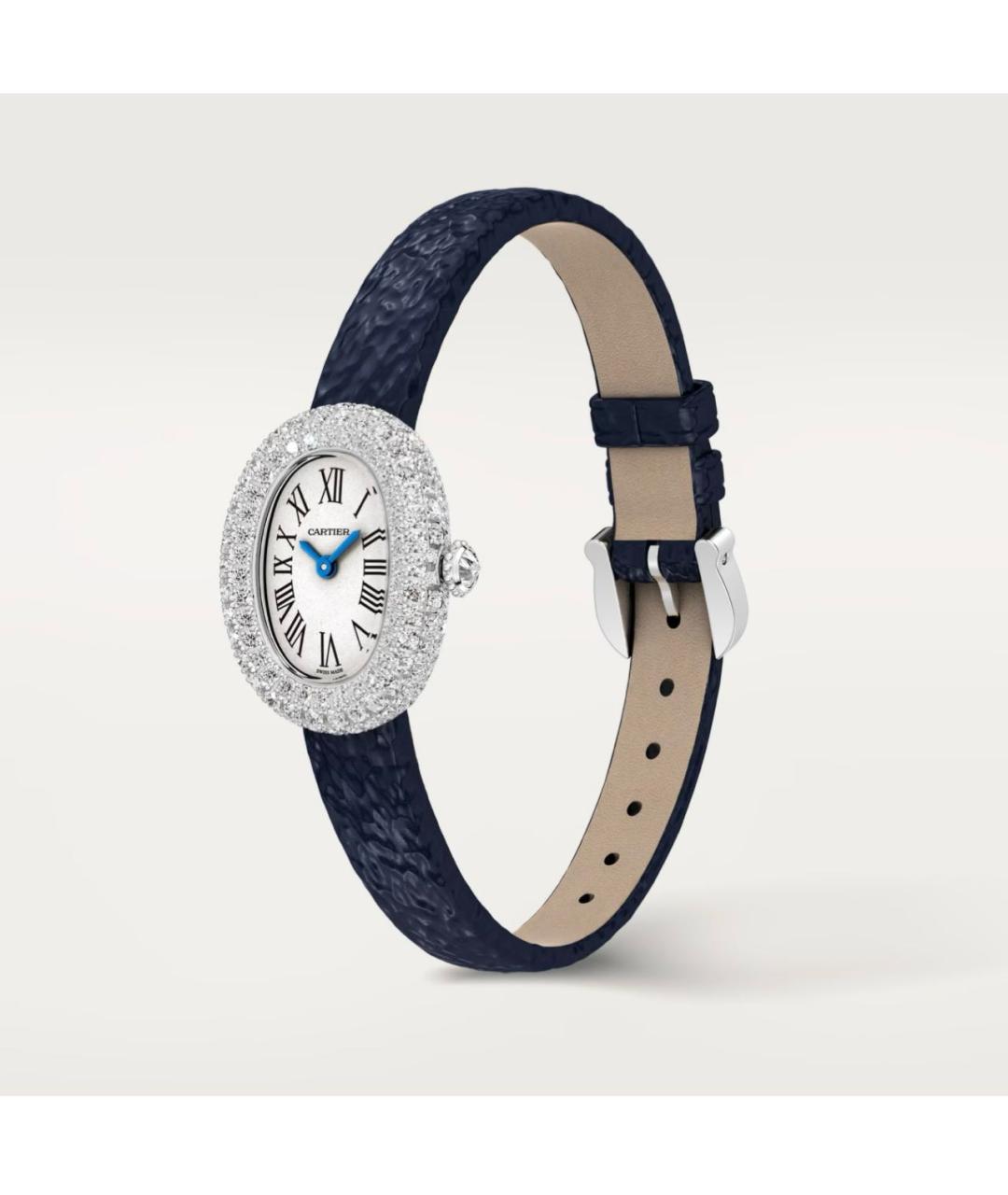 CARTIER Темно-синие часы из белого золота, фото 2
