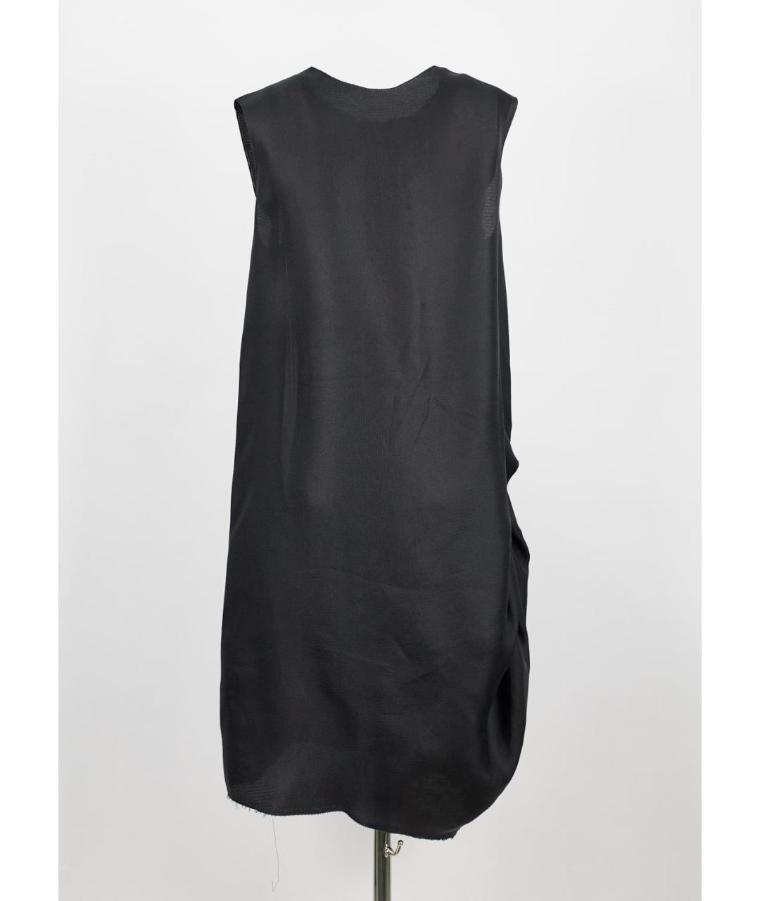 LANVIN Черное шелковое коктейльное платье, фото 4