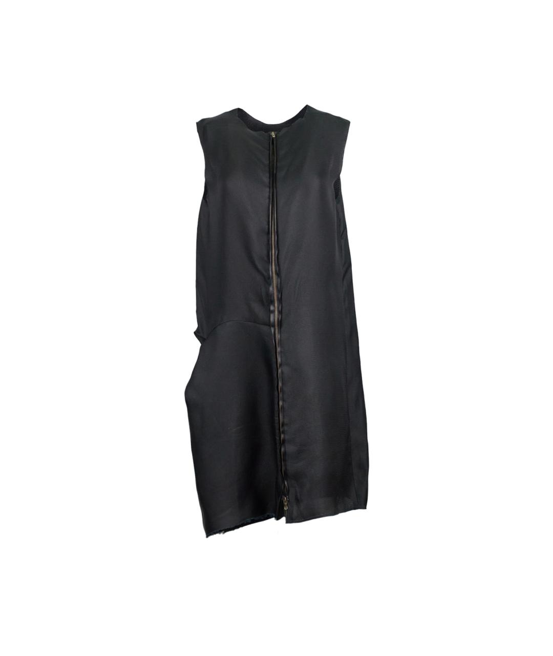LANVIN Черное шелковое коктейльное платье, фото 1