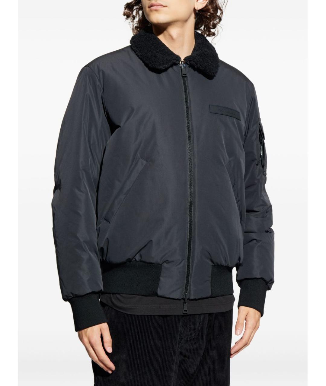 MONCLER Антрацитовая полиэстеровая куртка, фото 3