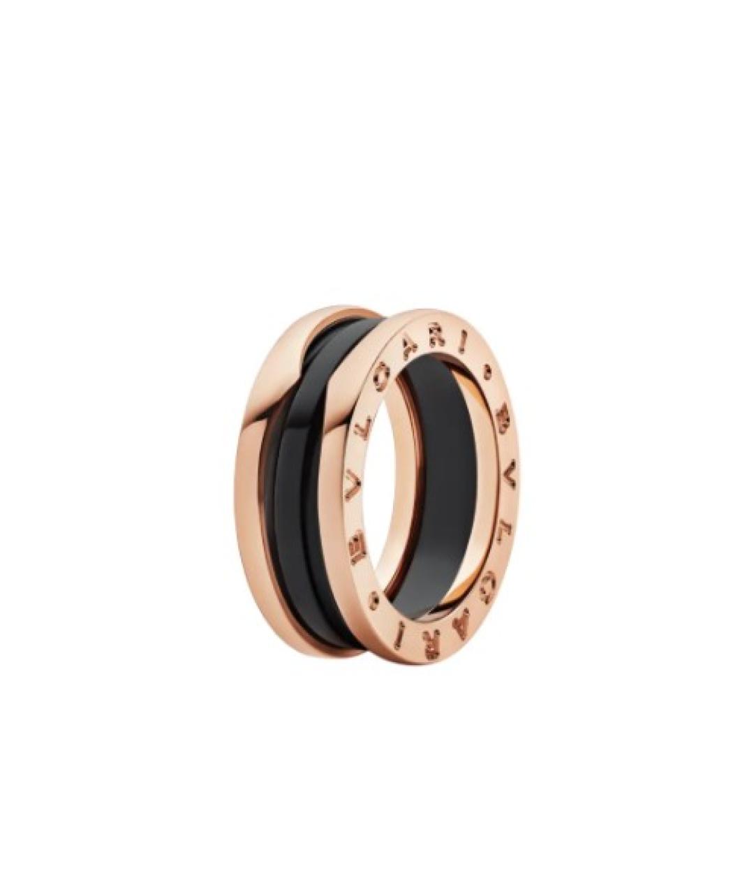 BVLGARI Черное кольцо из розового золота, фото 5