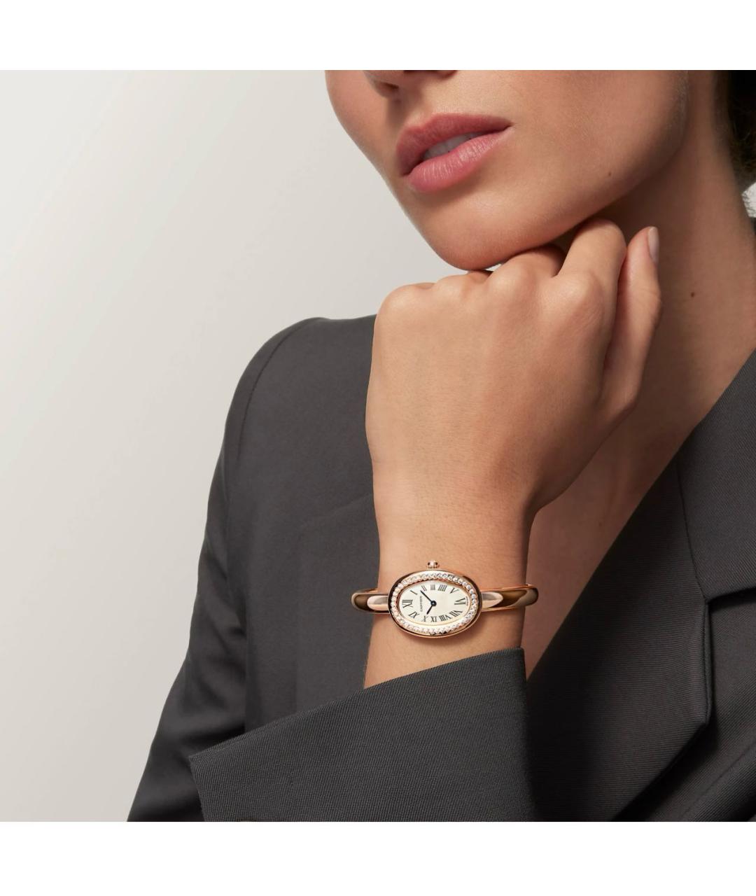 CARTIER Розовые часы из розового золота, фото 2