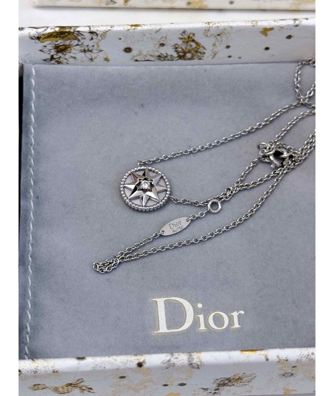 CHRISTIAN DIOR Серебряное колье из белого золота, фото 7