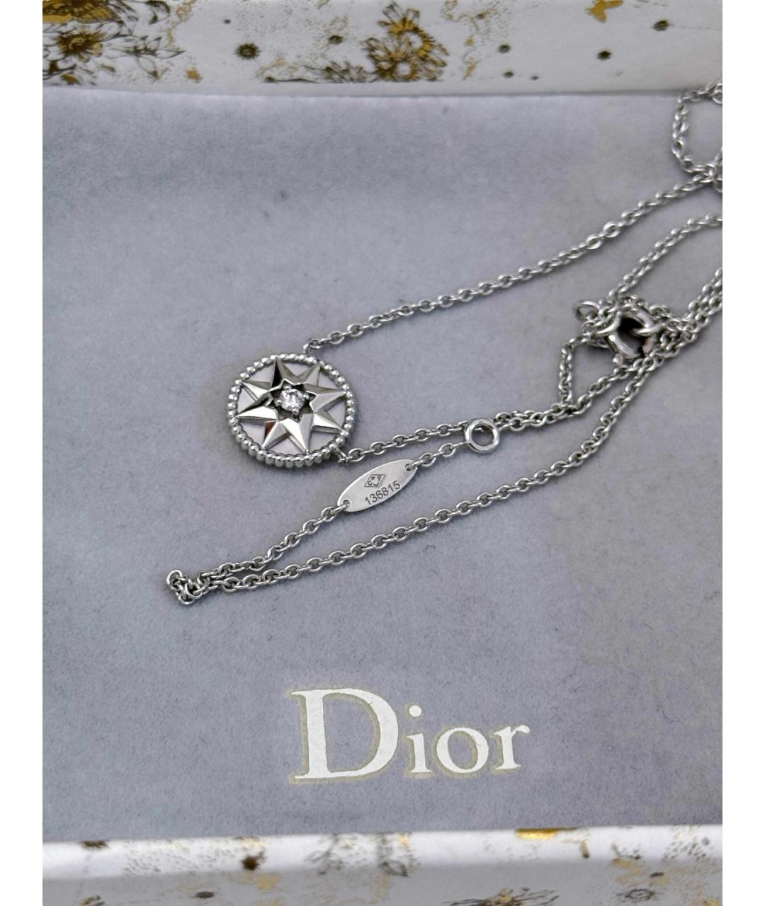 CHRISTIAN DIOR Серебряное колье из белого золота, фото 3