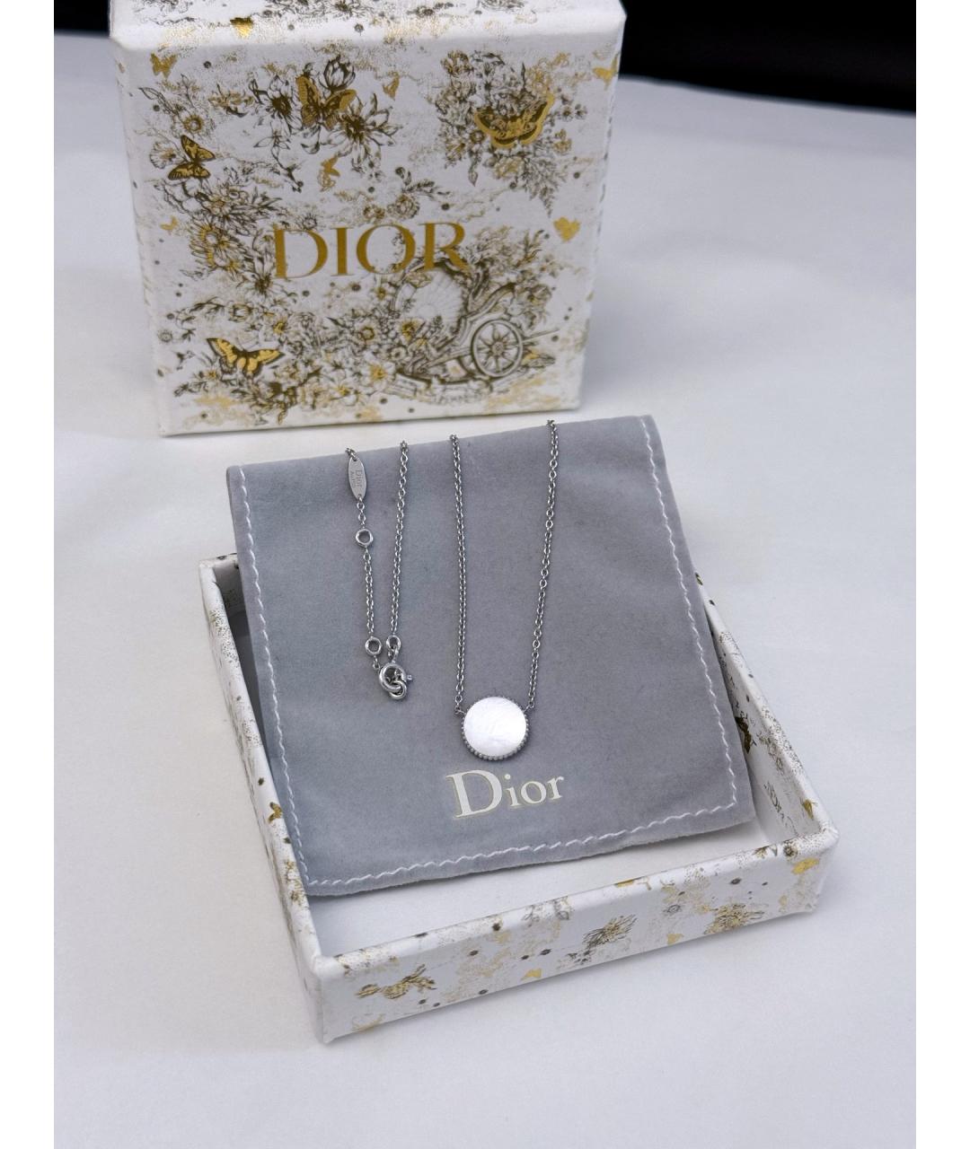 CHRISTIAN DIOR Серебряное колье из белого золота, фото 5
