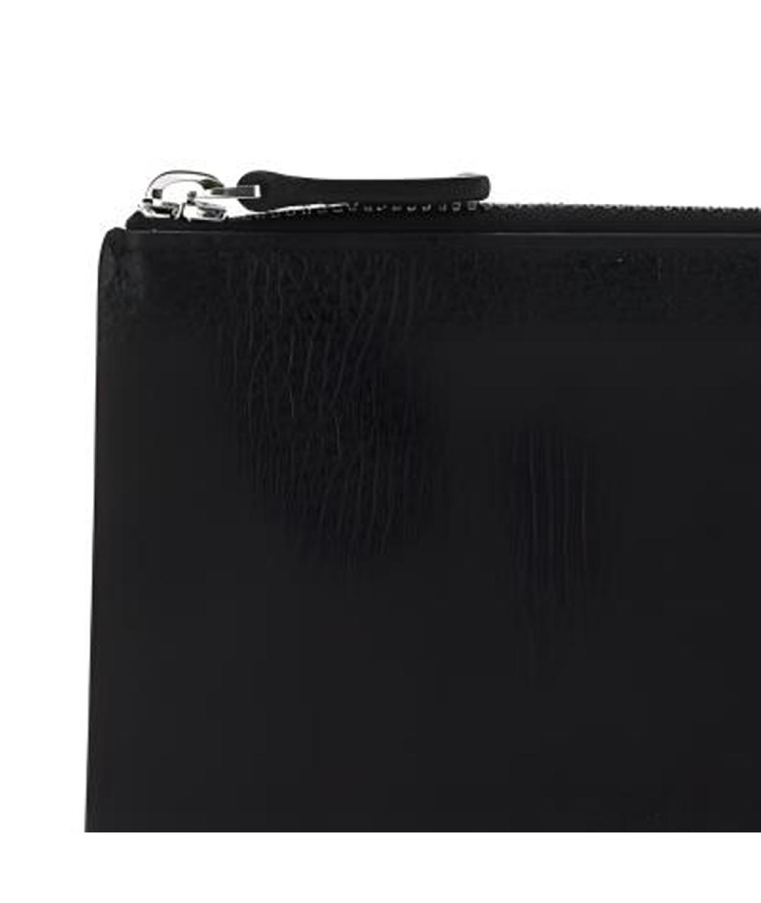 BALENCIAGA Черный кожаный кошелек, фото 3