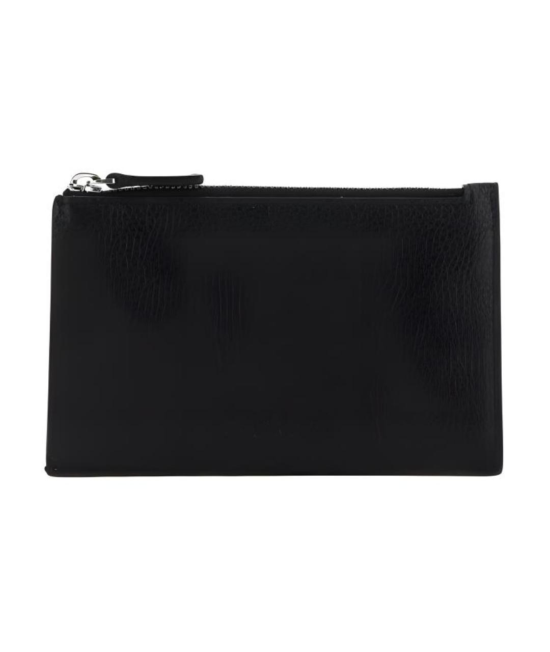 BALENCIAGA Черный кожаный кошелек, фото 1