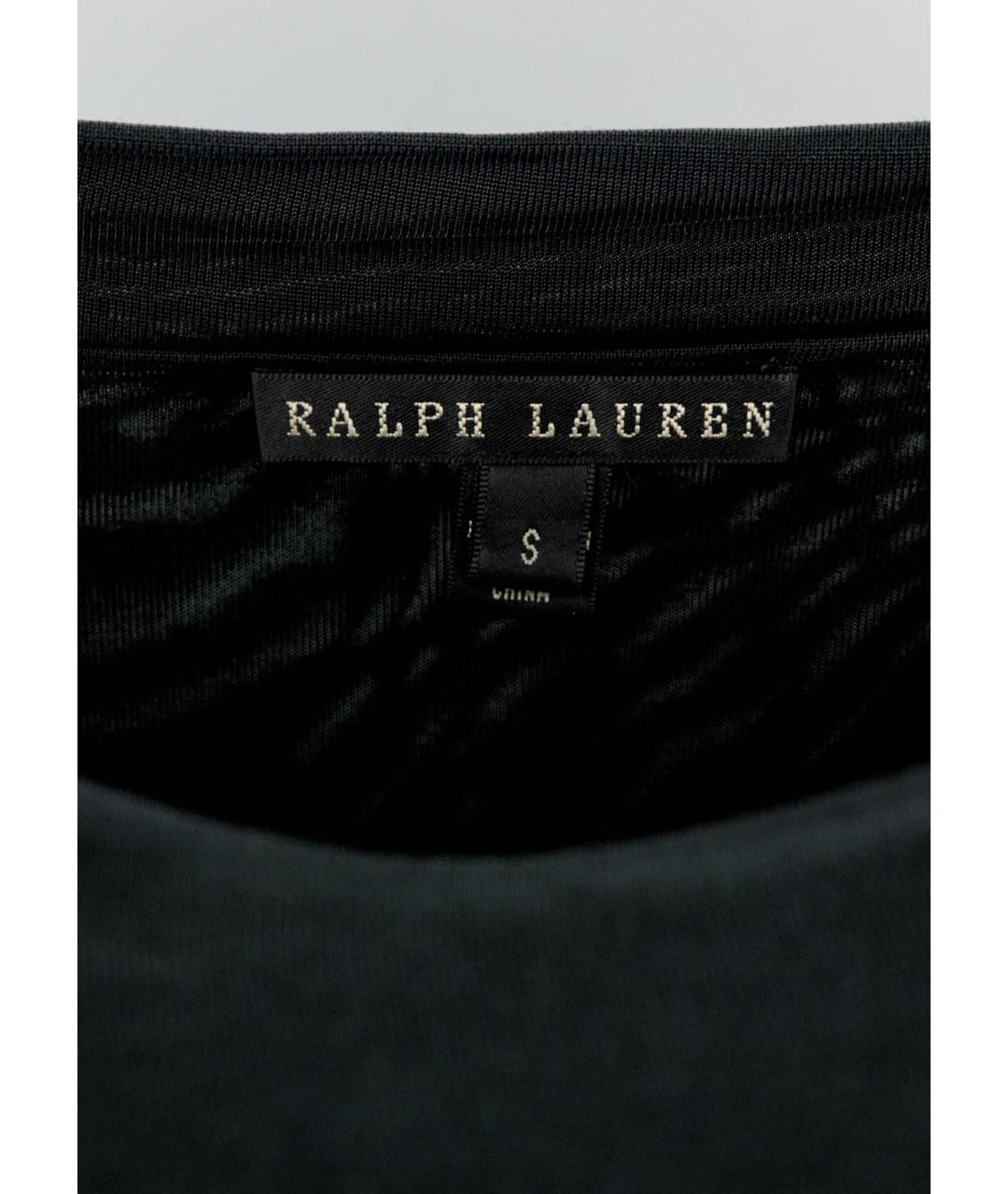 RALPH LAUREN Черное шелковое повседневное платье, фото 5