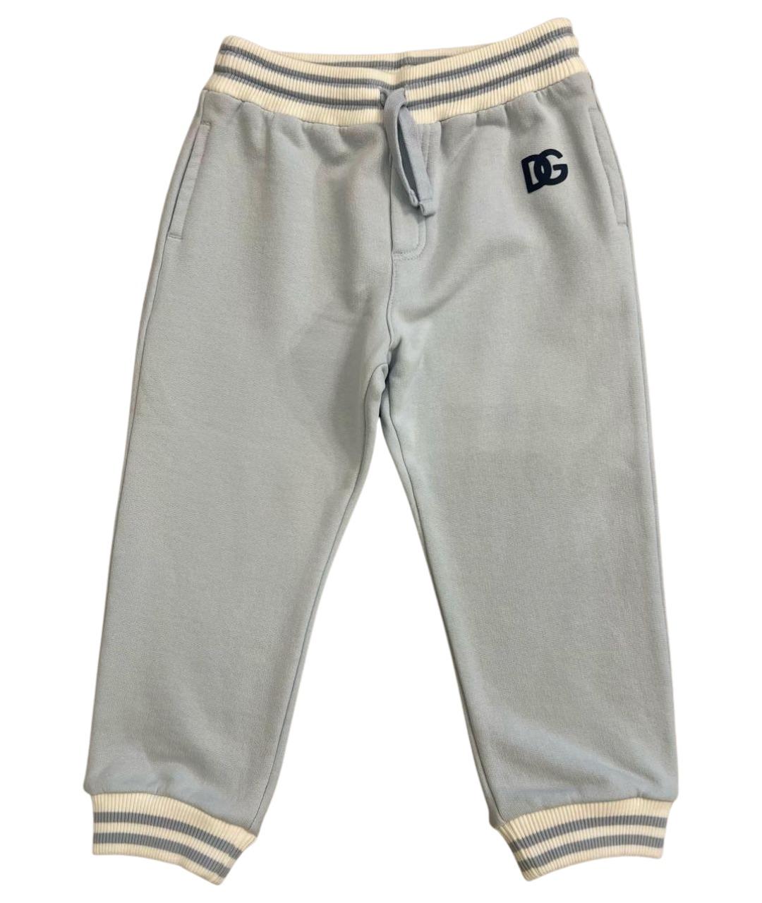 DOLCE & GABBANA KIDS Голубые хлопковые брюки и шорты, фото 1