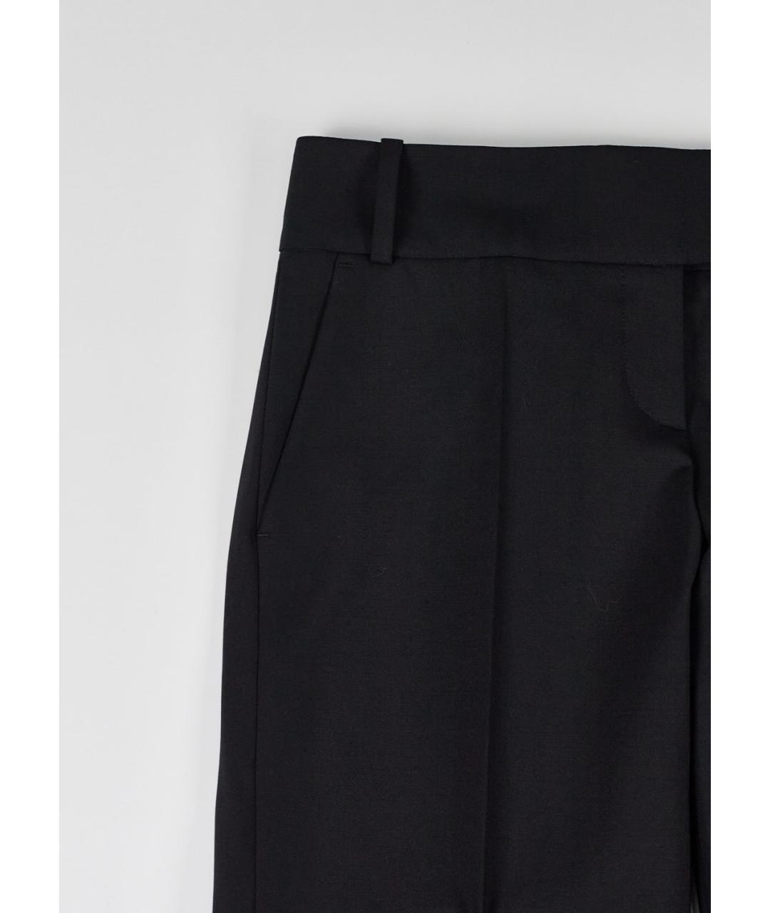 HUGO BOSS Черные шерстяные прямые брюки, фото 2