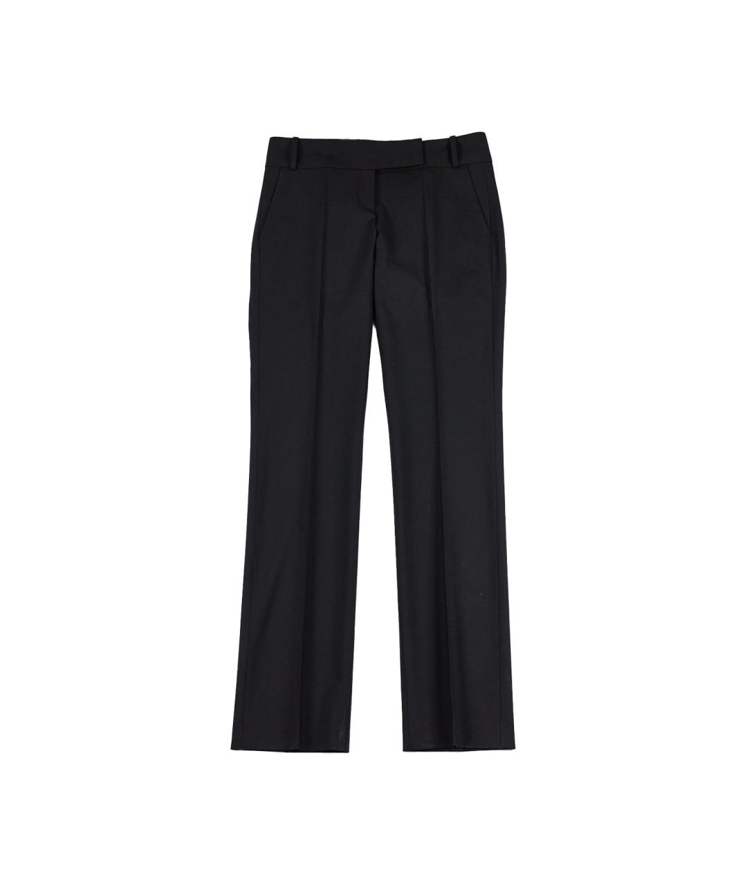 HUGO BOSS Черные шерстяные прямые брюки, фото 1