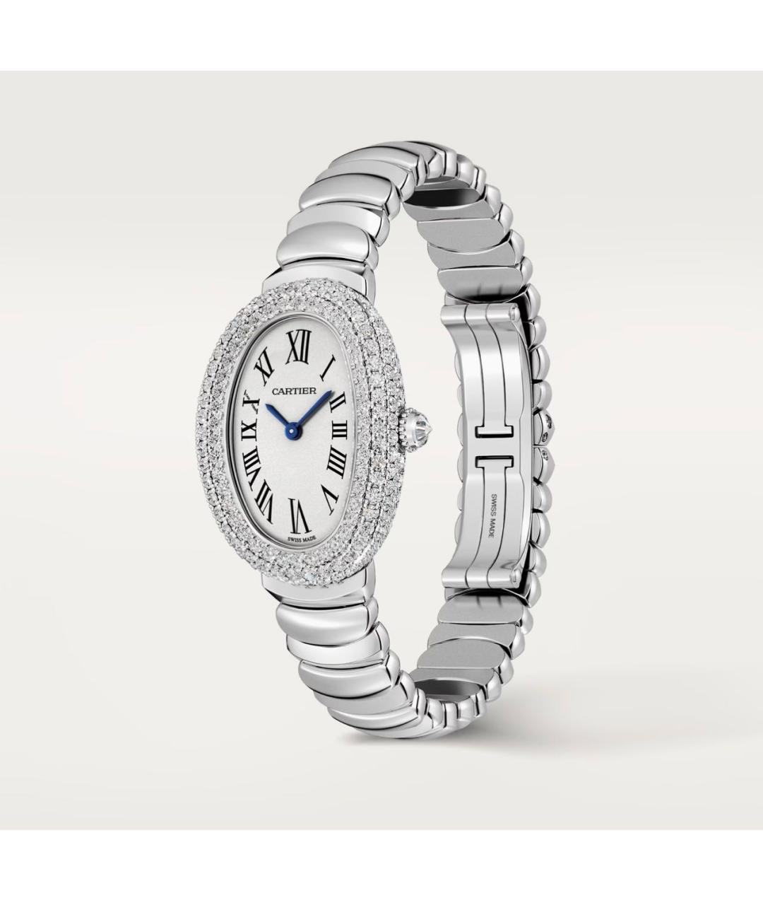 CARTIER Серебряные часы из белого золота, фото 2