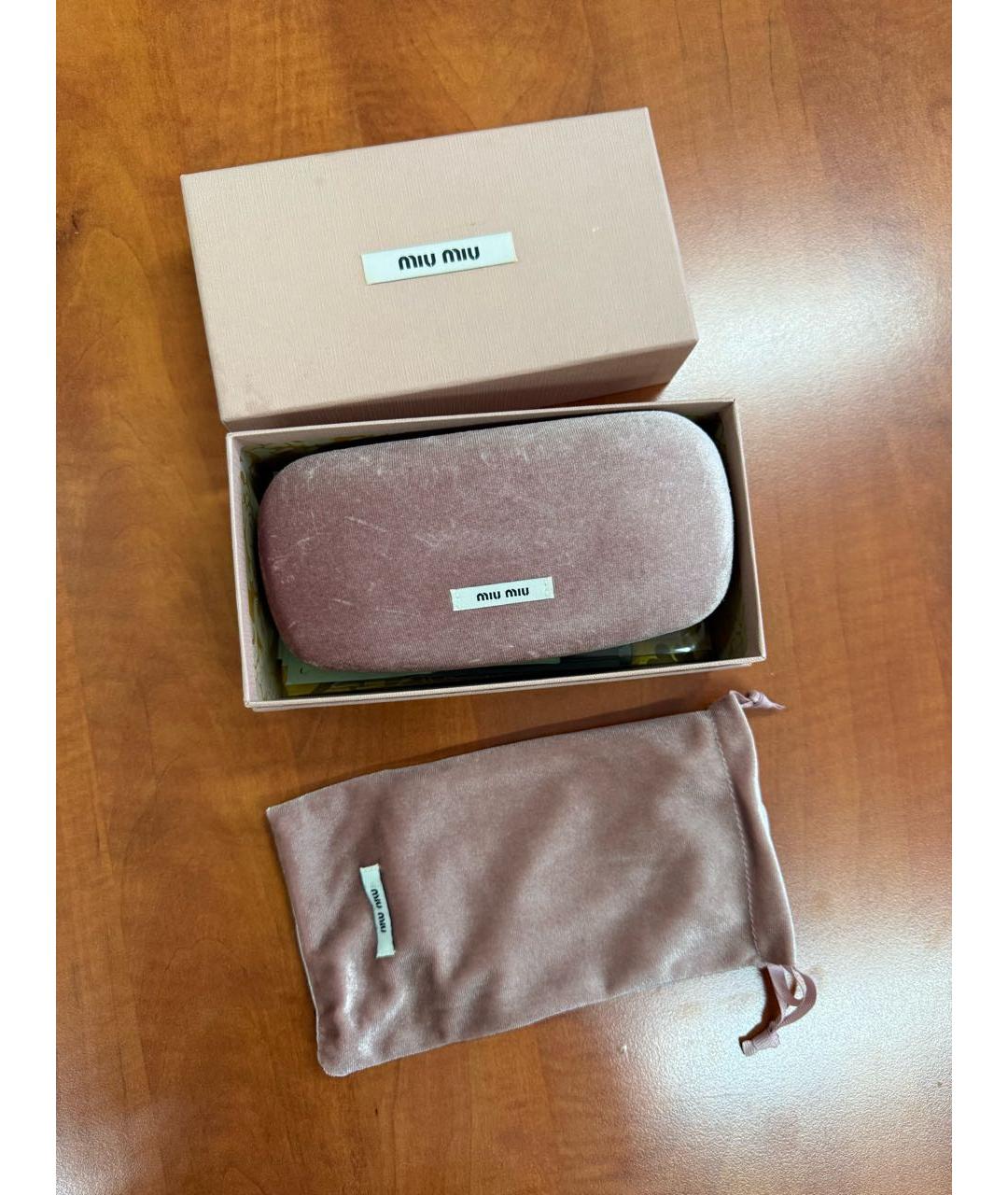 MIU MIU Черные пластиковые солнцезащитные очки, фото 4