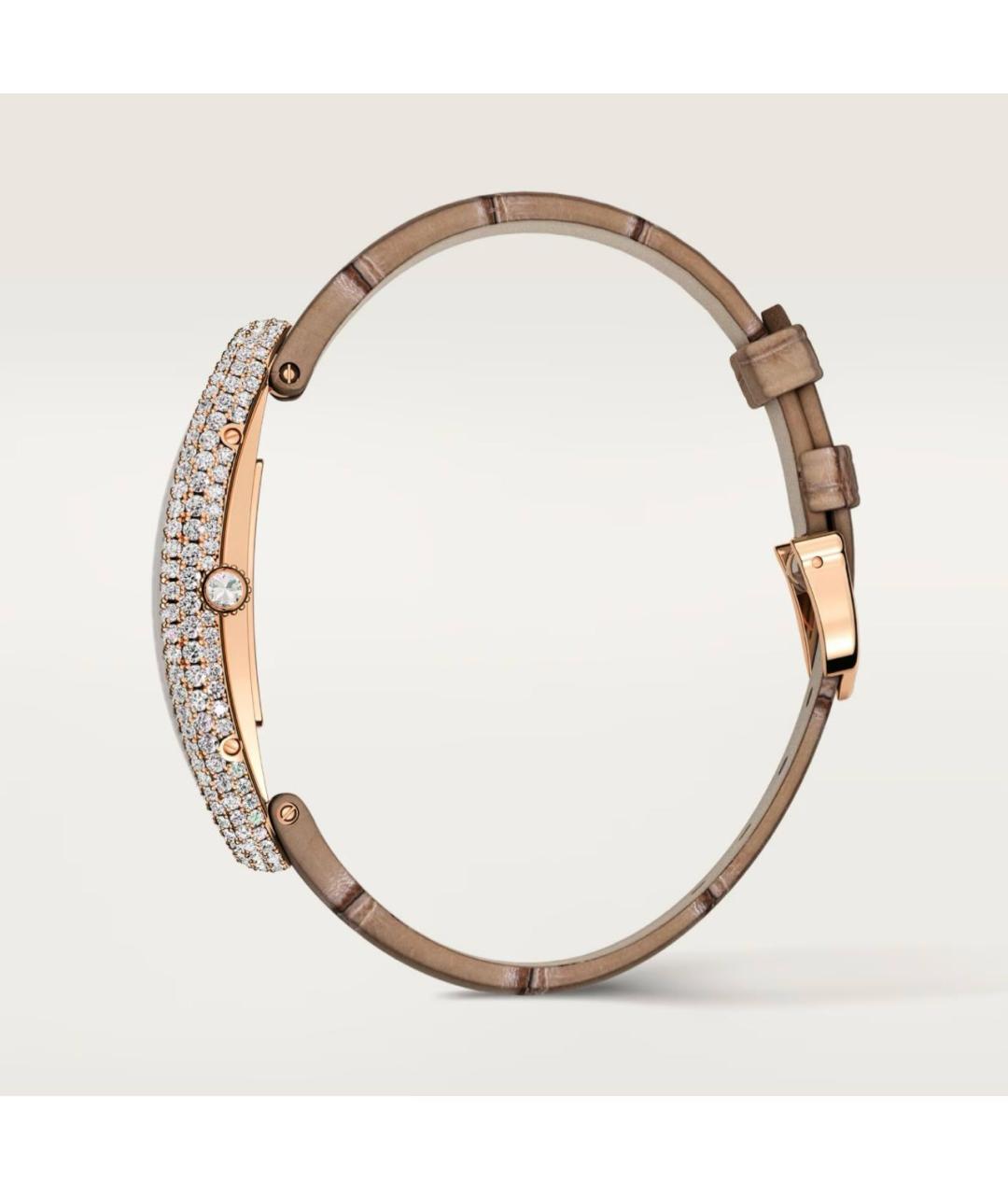 CARTIER Бежевые часы из розового золота, фото 5