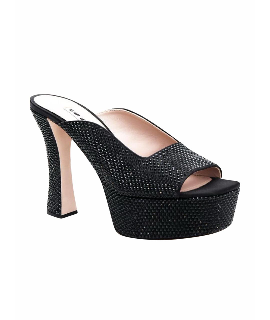 MIU MIU Черные мюли, фото 9