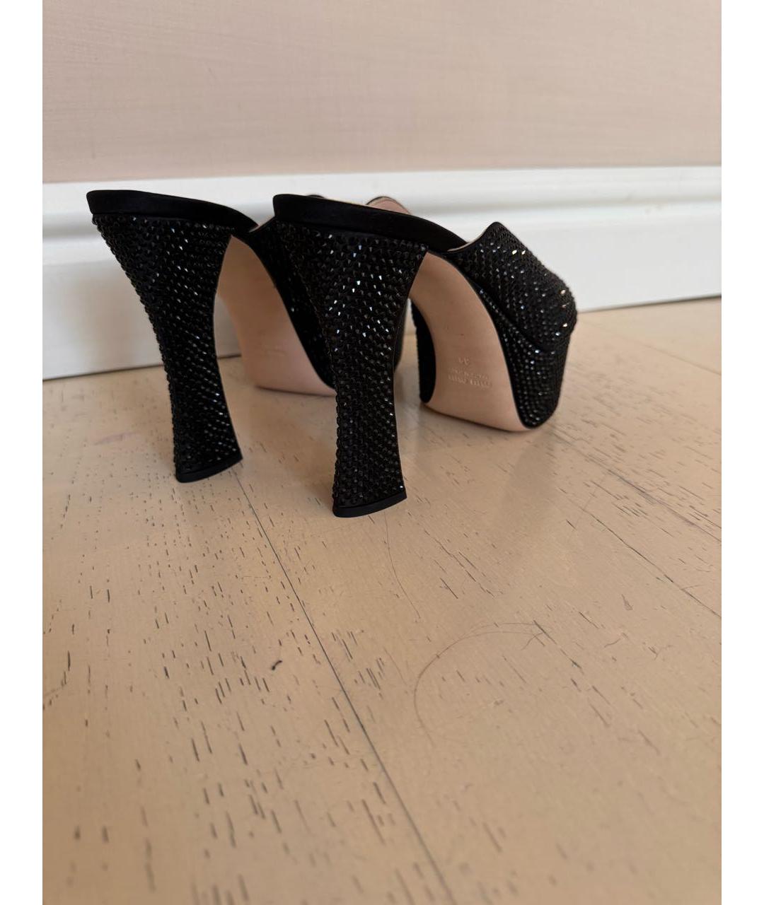 MIU MIU Черные мюли, фото 4