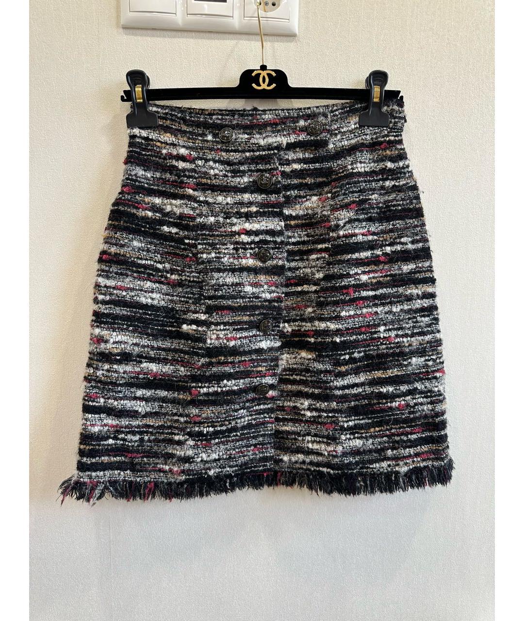 CHANEL Мульти юбка мини, фото 9