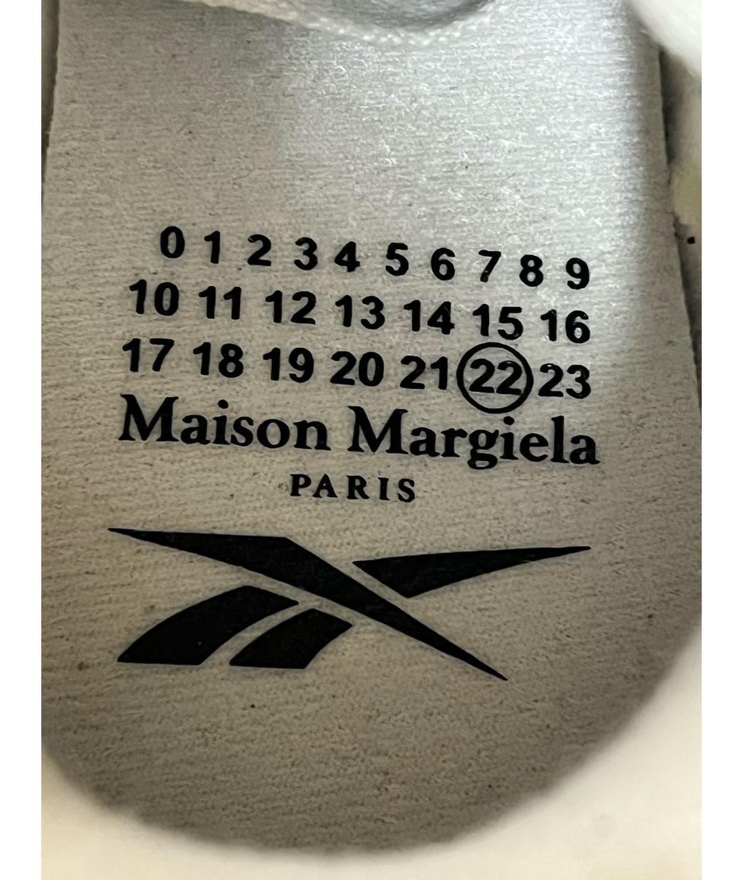 MAISON MARGIELA Белые замшевые низкие кроссовки / кеды, фото 6