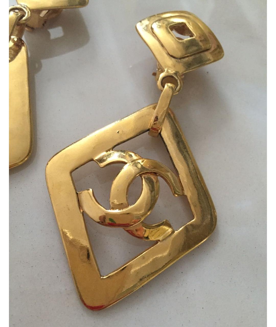 CHANEL Золотые клипсы, фото 2