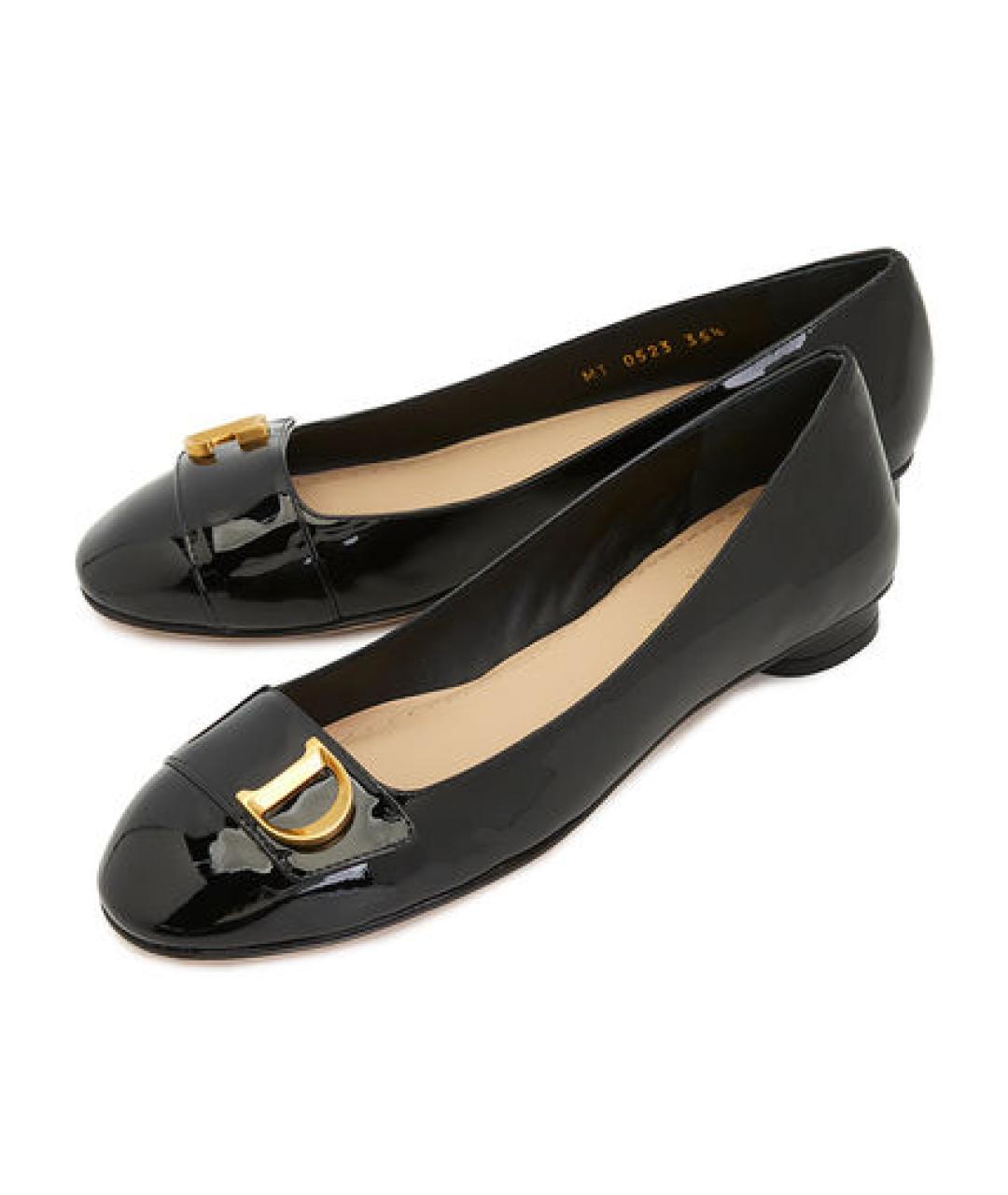 CHRISTIAN DIOR Черные балетки, фото 1