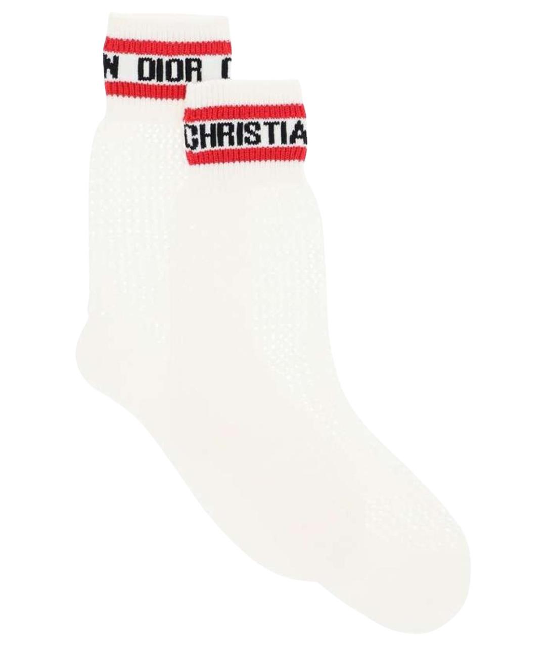 CHRISTIAN DIOR Белые носки, чулки и колготы, фото 1