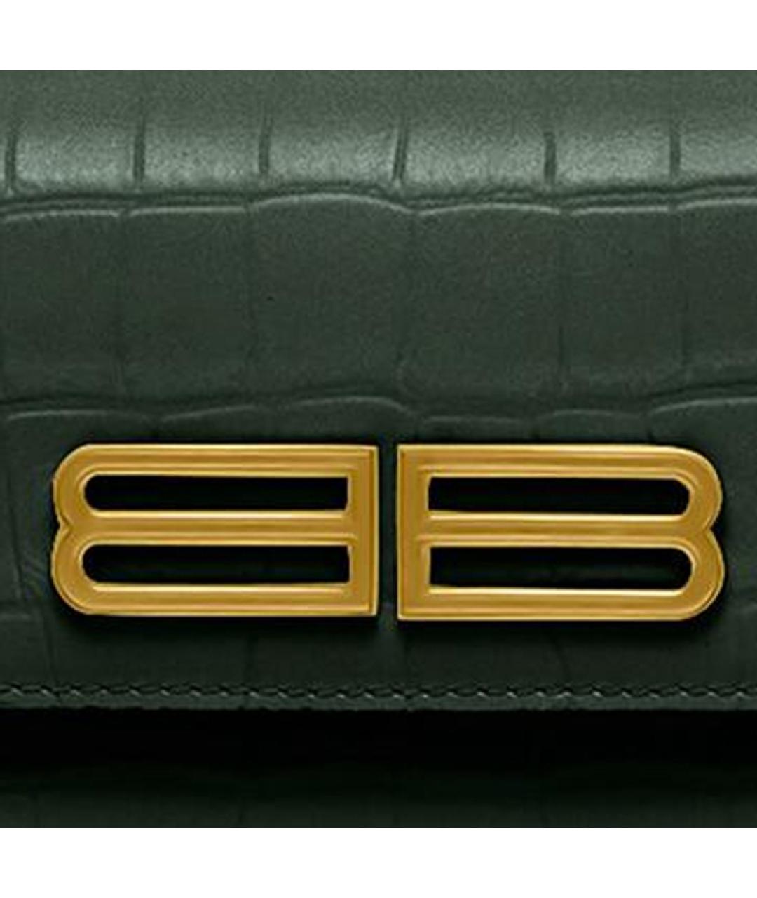 BALENCIAGA Зеленый кожаный кошелек, фото 7