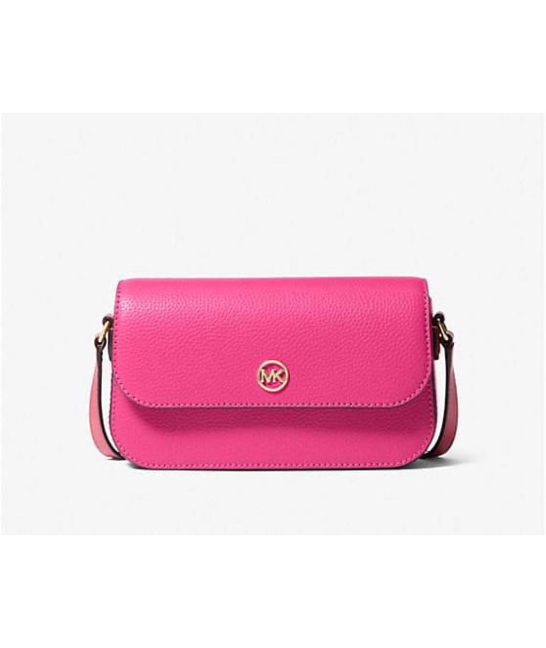 MICHAEL KORS Фуксия кожаная сумка через плечо, фото 8