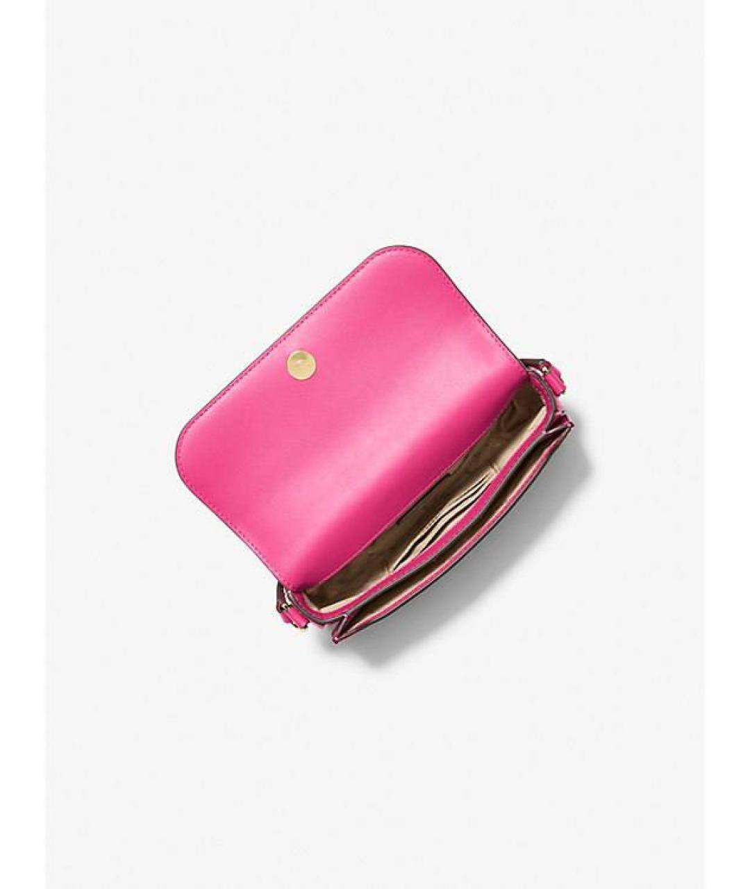 MICHAEL KORS Фуксия кожаная сумка через плечо, фото 2