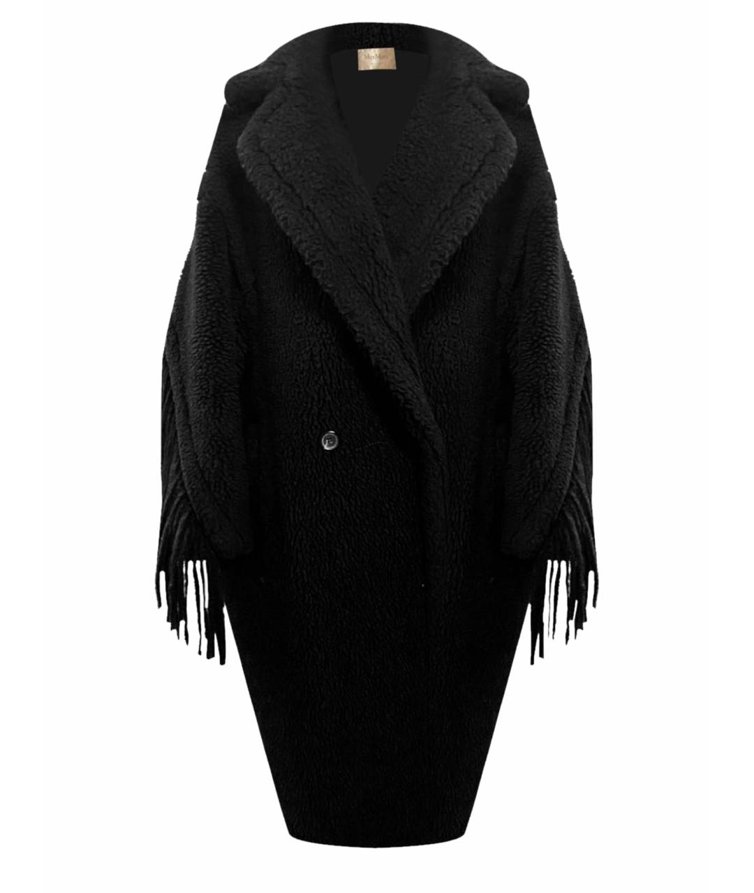 MAX MARA Черная шерстяная шуба, фото 1