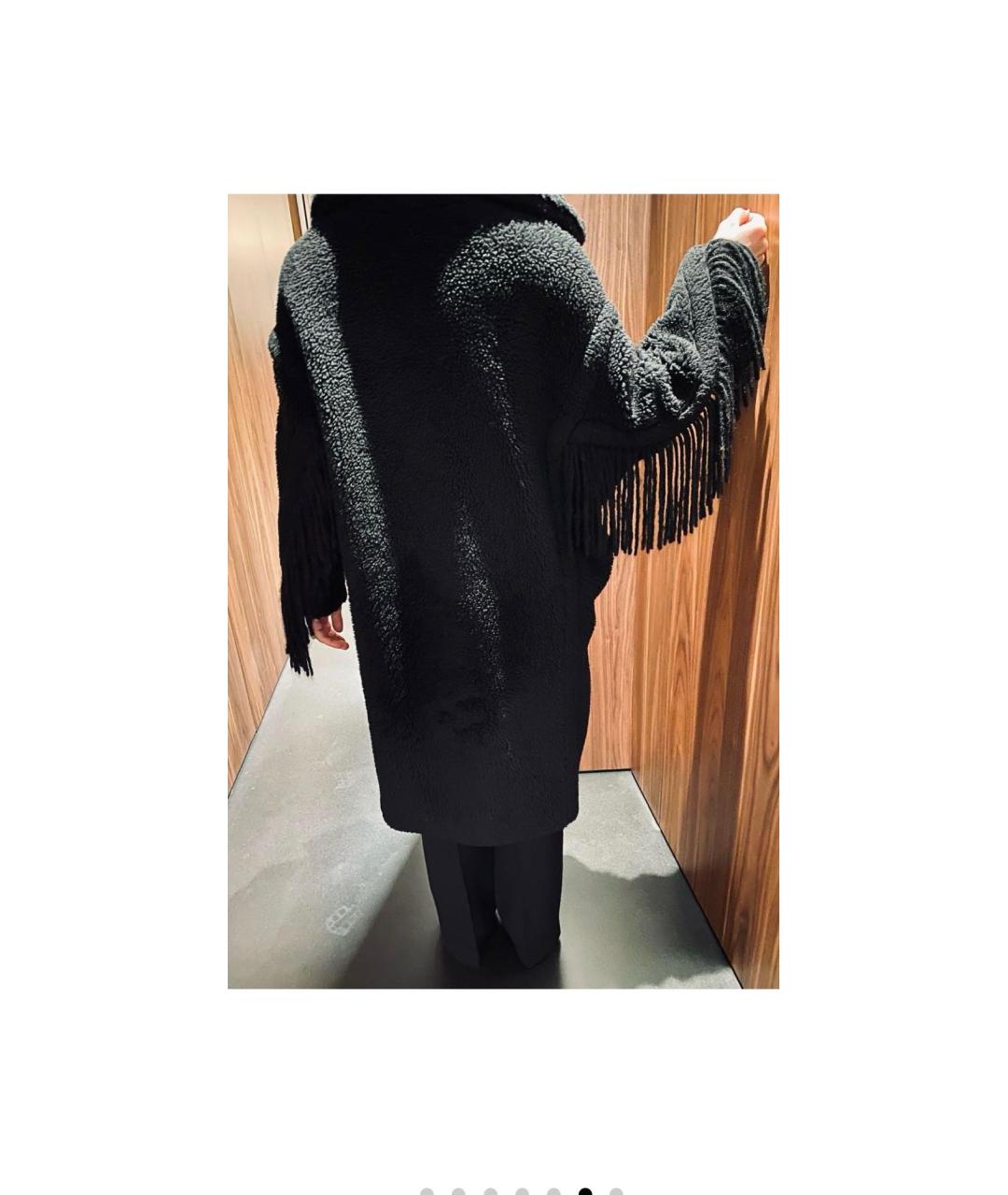 MAX MARA Черная шерстяная шуба, фото 3
