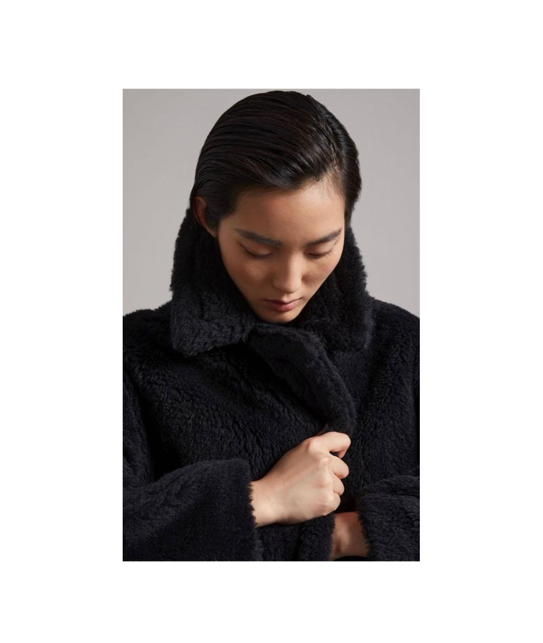 MAX MARA Черная шерстяная шуба, фото 5