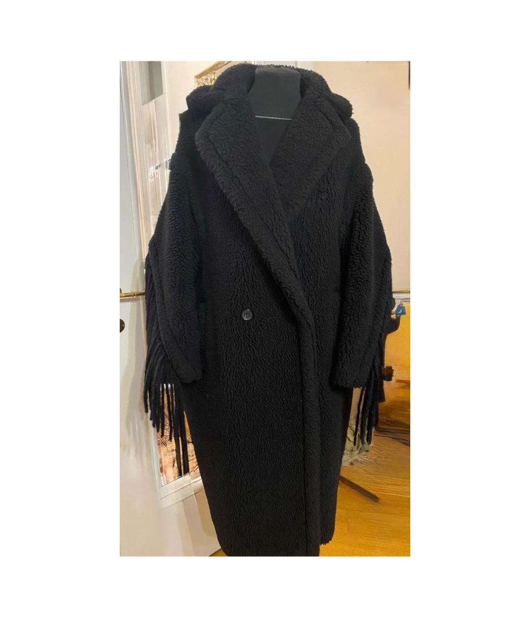 MAX MARA Черная шерстяная шуба, фото 2
