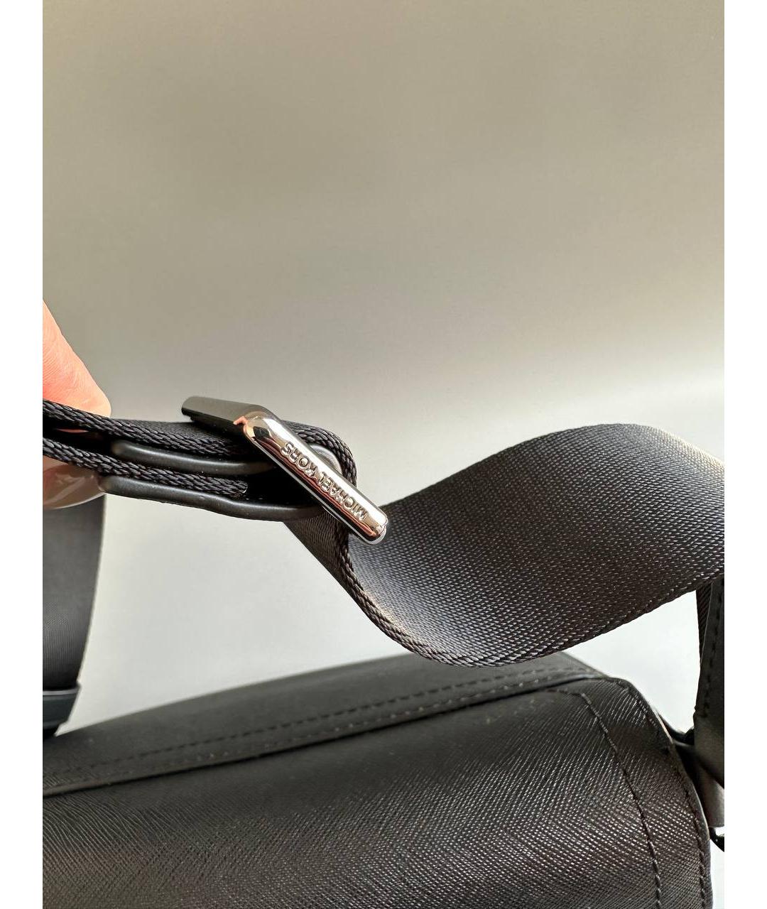 MICHAEL KORS Черная кожаная сумка на плечо, фото 5