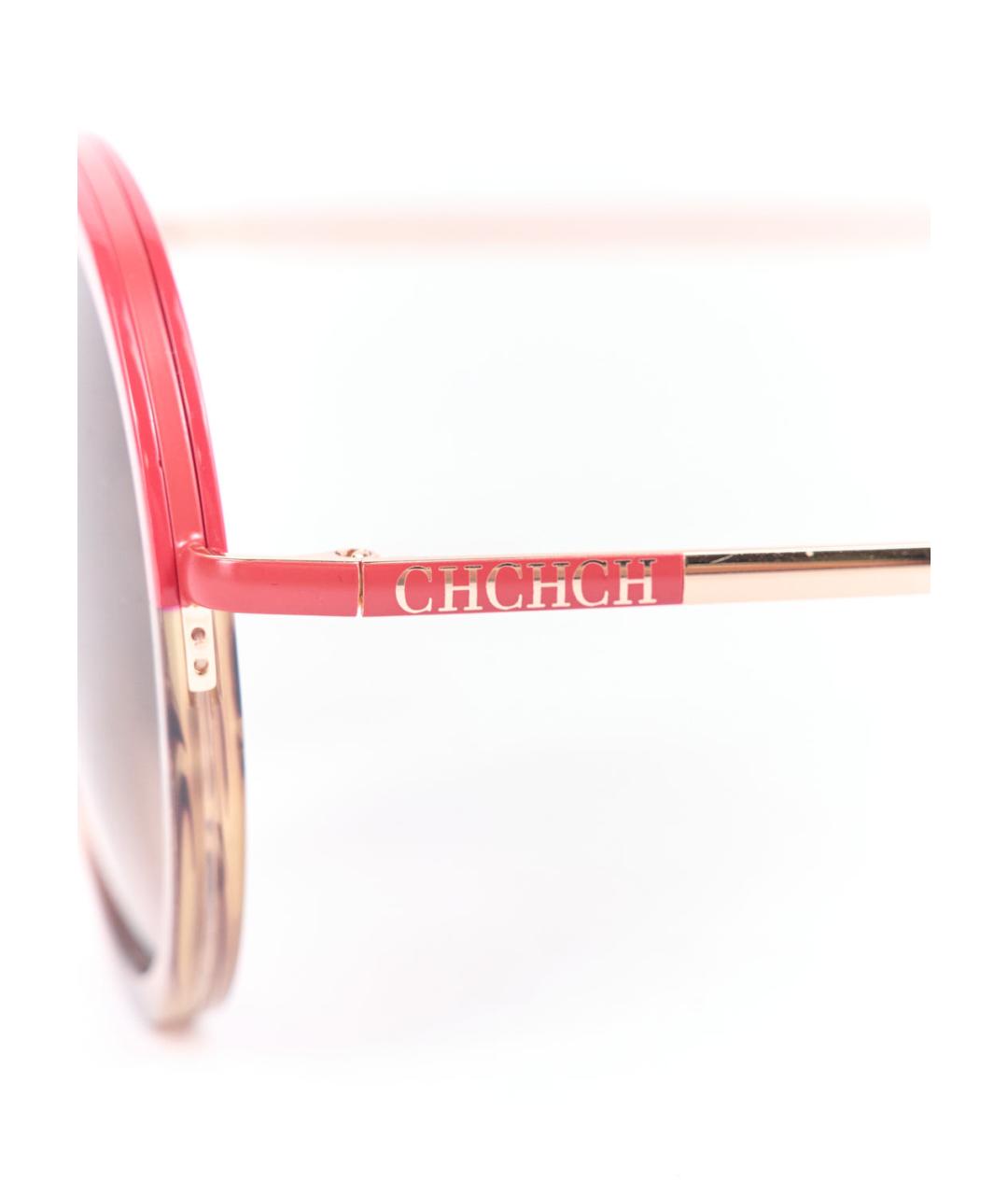 CAROLINA HERRERA Коричневые пластиковые солнцезащитные очки, фото 4