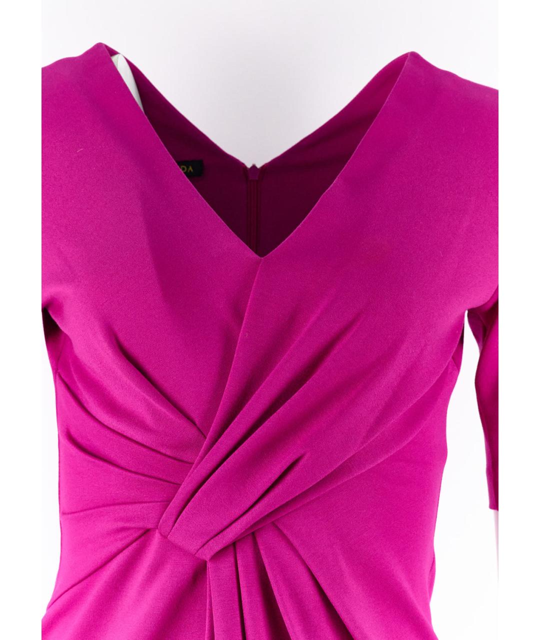 ESCADA Фуксия вискозное повседневное платье, фото 3