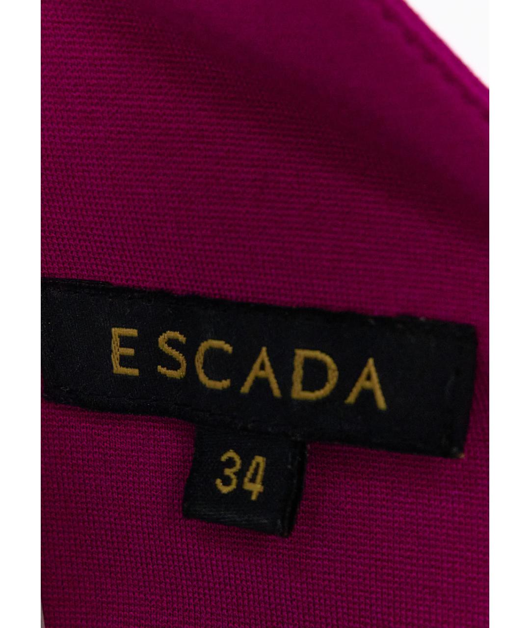 ESCADA Фуксия вискозное повседневное платье, фото 4
