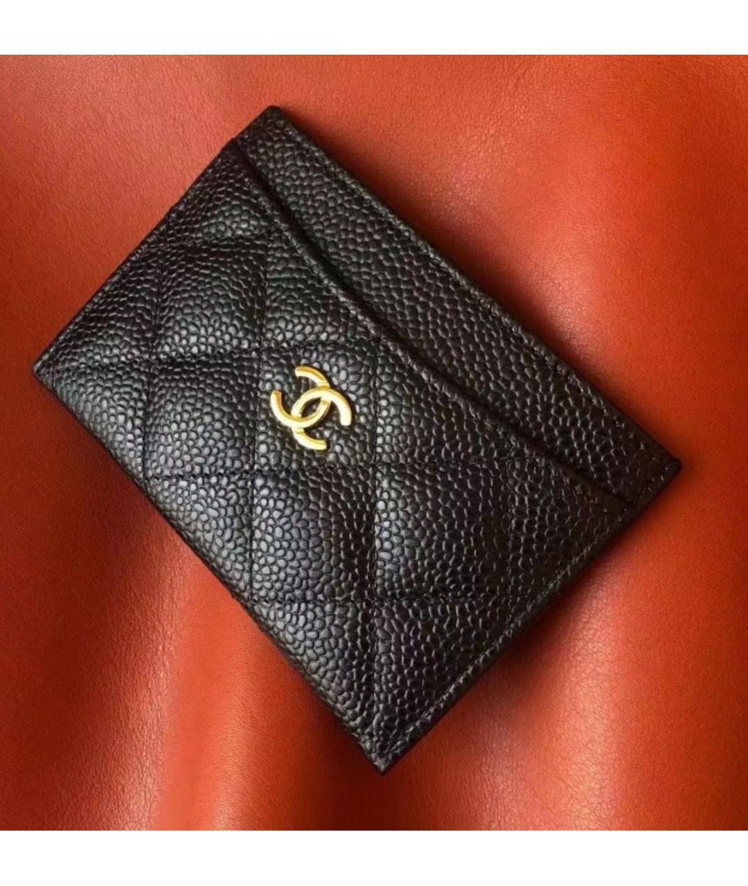CHANEL Черный кожаный кардхолдер, фото 5