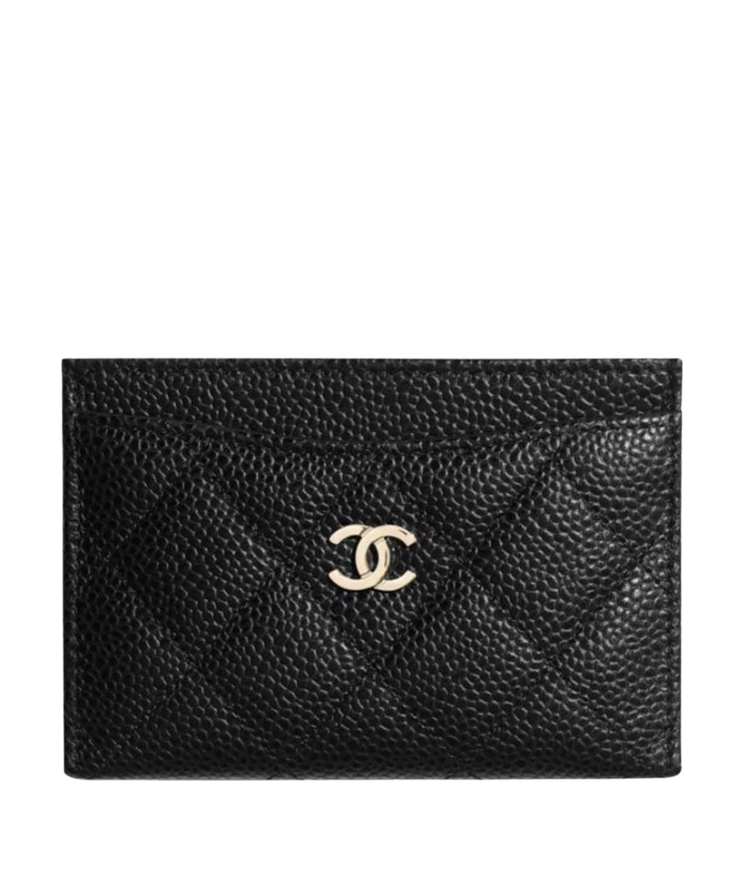 CHANEL Черный кожаный кардхолдер, фото 1