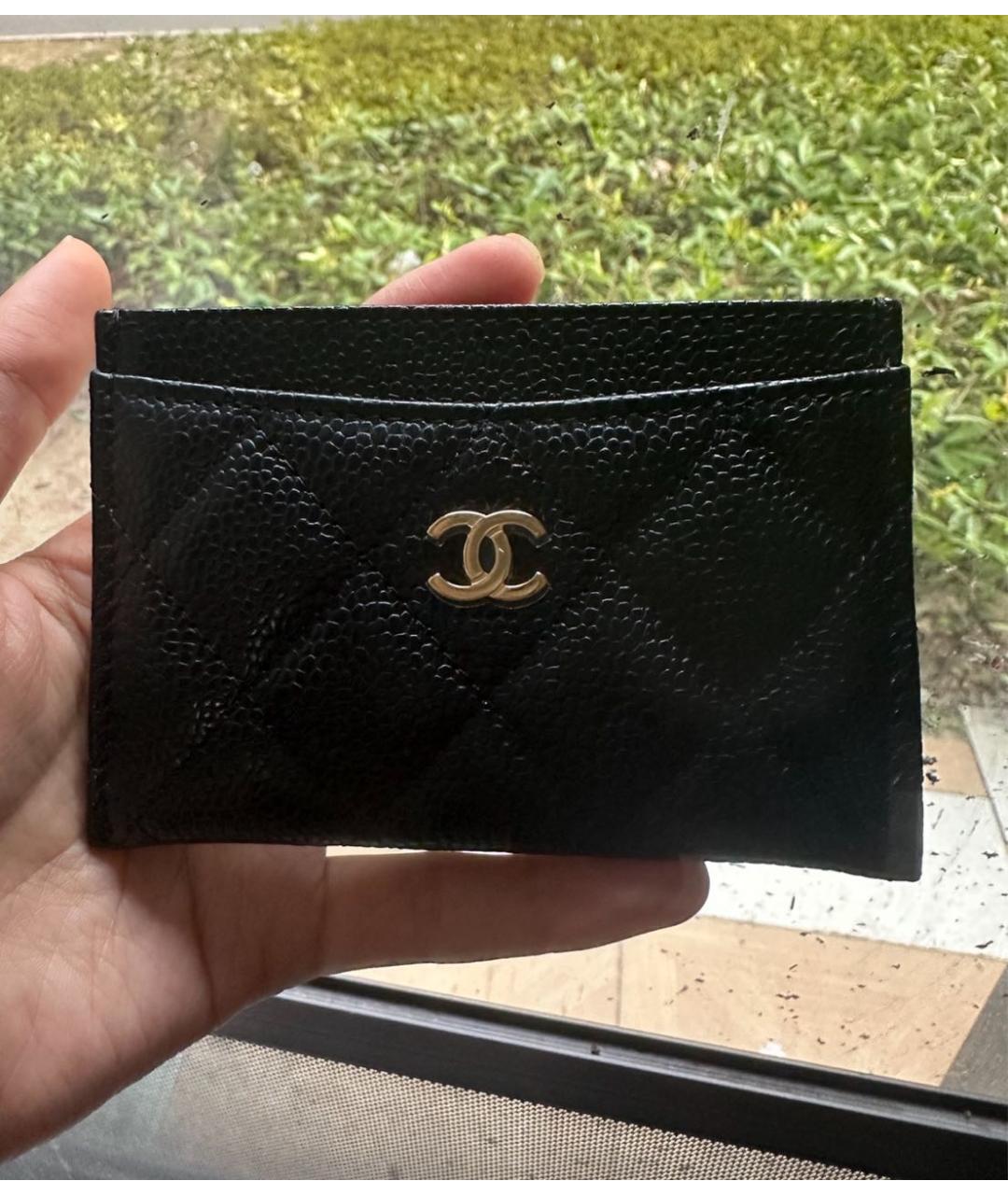 CHANEL Черный кожаный кардхолдер, фото 7