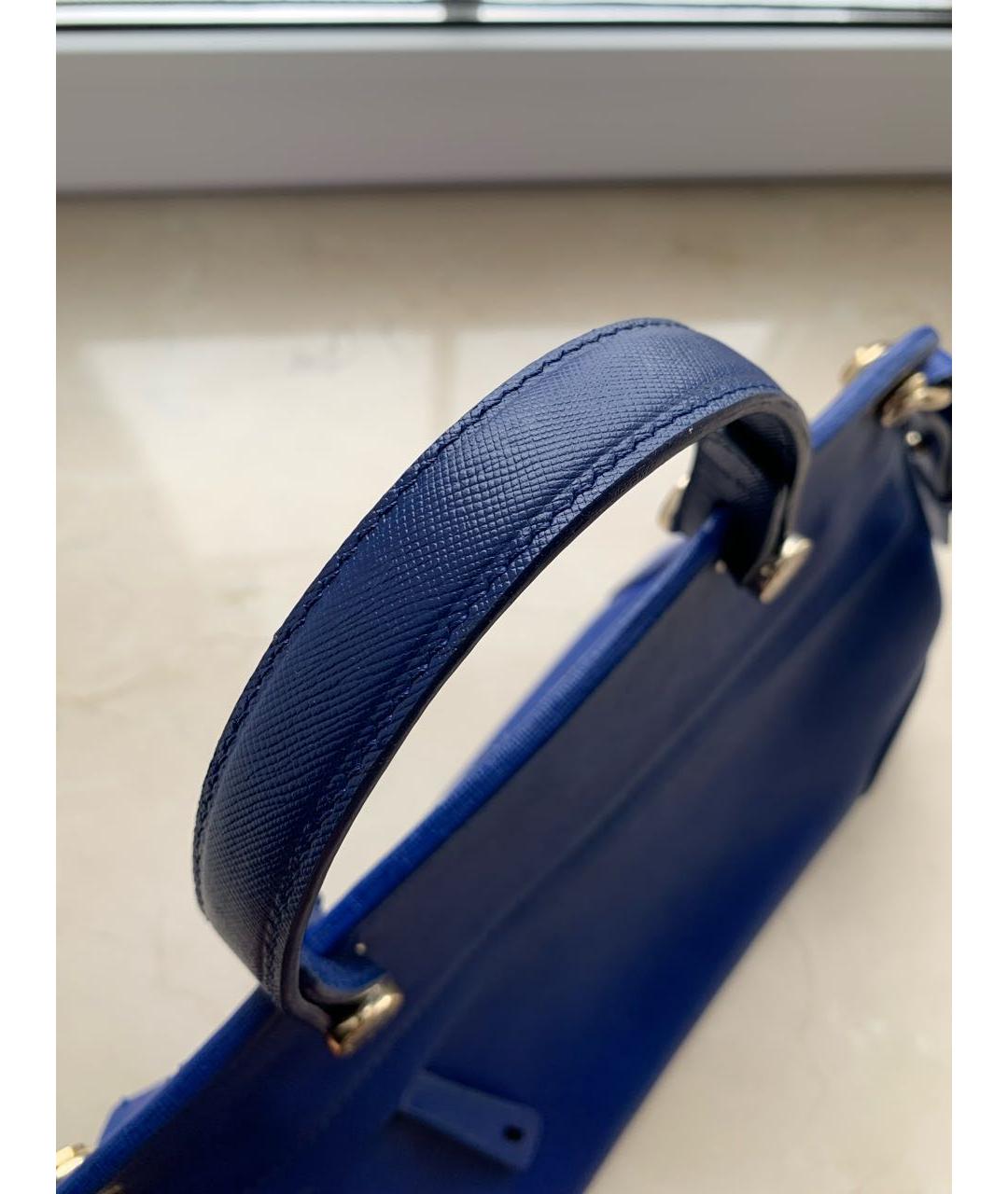 FURLA Синяя кожаная сумка тоут, фото 5