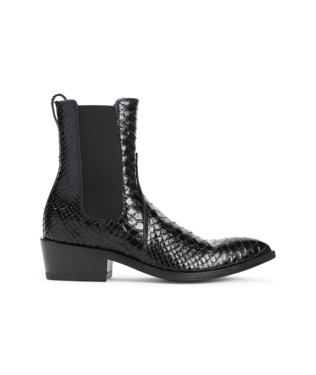 TOM FORD Черные кожаные ботинки, фото 1