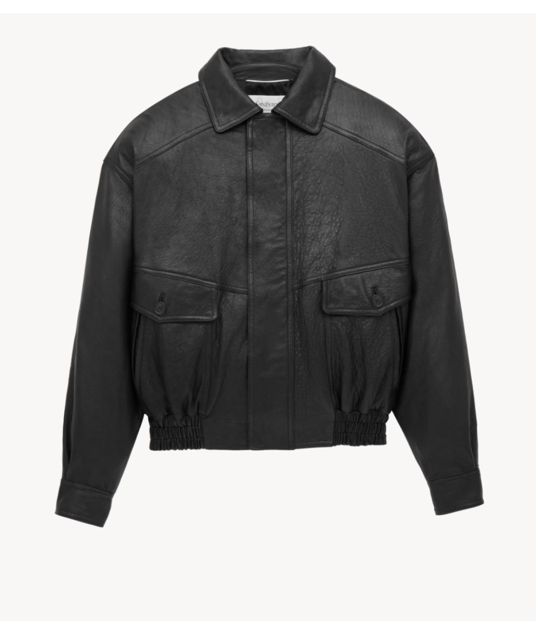 SAINT LAURENT Черная кожаная куртка, фото 7