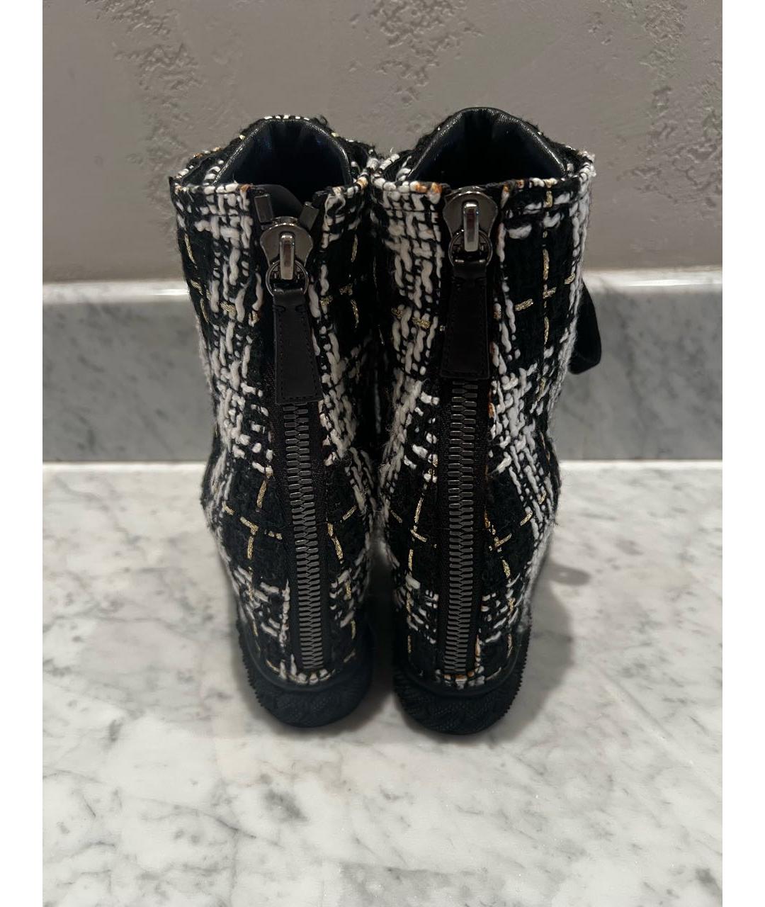 CASADEI Черные текстильные ботинки, фото 4
