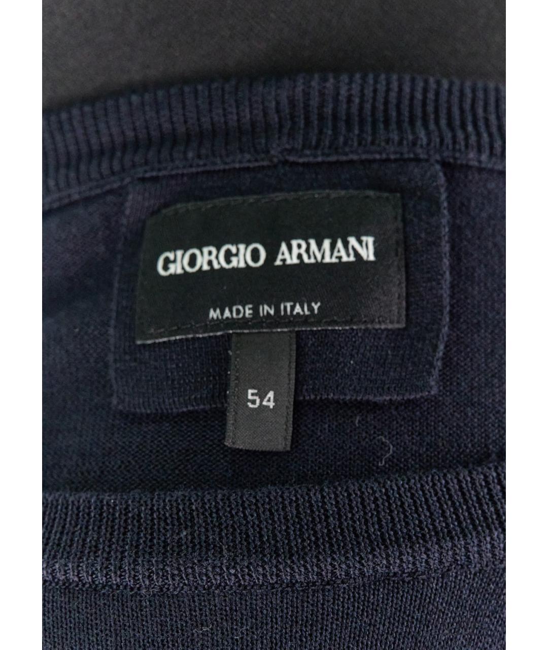 GIORGIO ARMANI Синяя хлопковая футболка, фото 3